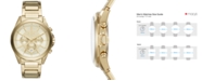A|X Armani Exchange Men's Gold-Tone Stainless Steel Bracelet Watch 44mm AX2602